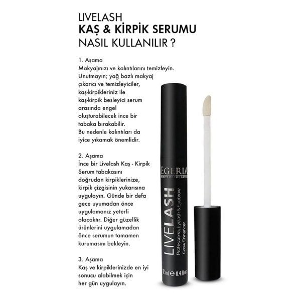 Egeria LIVELASH - Biotin Kaş ve Kirpik Serumu