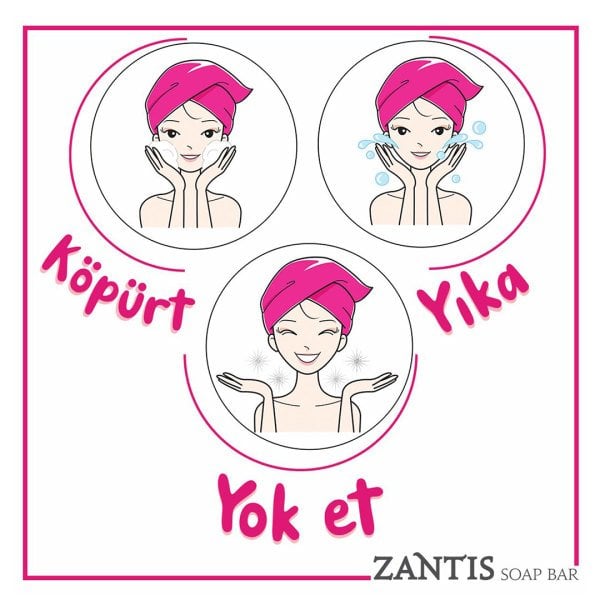 Zantis Kükürt, Salisilik Asit ve Glikolik Asitli Akne ve Sivilce Sabunu 80GR. 3'lü Paket BCHR5679