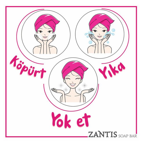 Zantis Kükürt, Salisilik Asit ve Glikolik Asitli Akne ve Sivilce Sabunu 80GR. 3'lü Paket BCHR5679