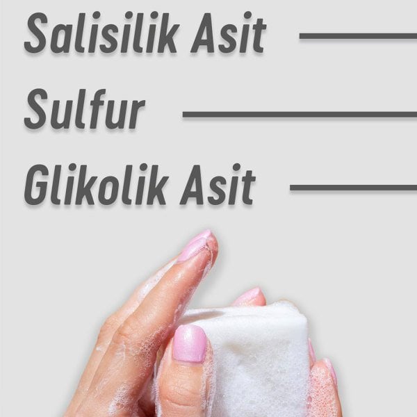 Zantis Kükürt, Salisilik Asit ve Glikolik Asitli Akne ve Sivilce Sabunu 80GR. 3'lü Paket BCHR5679