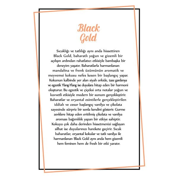 Giardino Fiorito Parfüm Kolonya - Black Gold 250ML